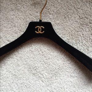 CHANEL Accessories - Chanel Velvet Hanger Gold CC’s Larger Sz CHANEL Accessories - Chanel Velvet Hanger Gold CC’s Larger Sz